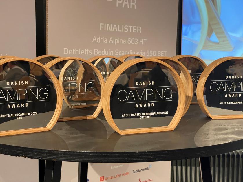 Danish Camping Award 2022 statuetter Danish Camping Award 2022 statuetter